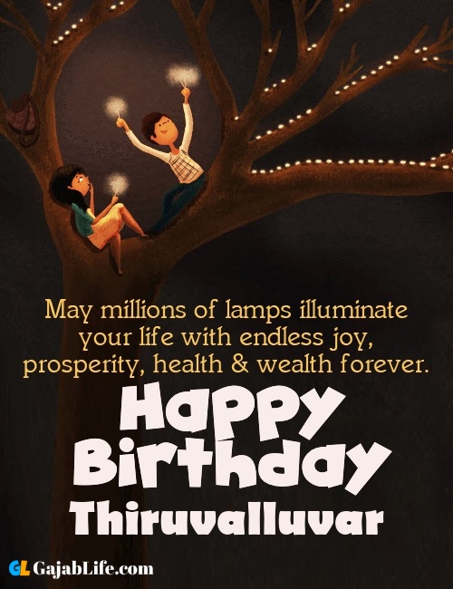 Thiruvalluvar create happy birthday wishes image with name