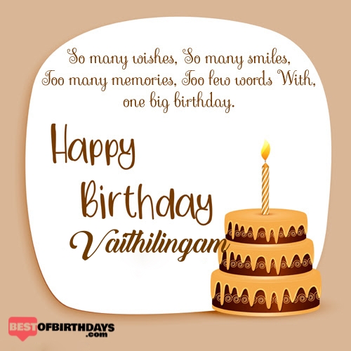 Create happy birthday vaithilingam card online free
