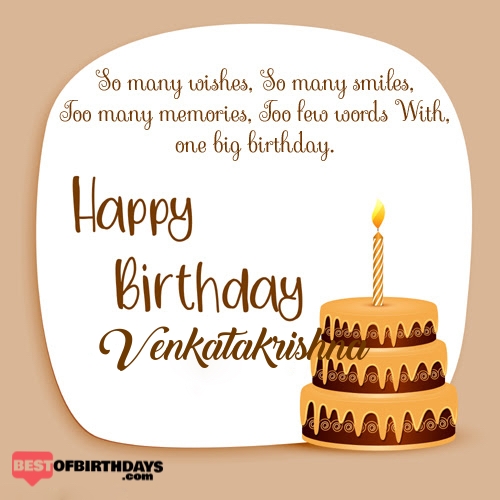 Create happy birthday venkatakrishna card online free
