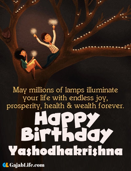 Yashodhakrishna create happy birthday wishes image with name