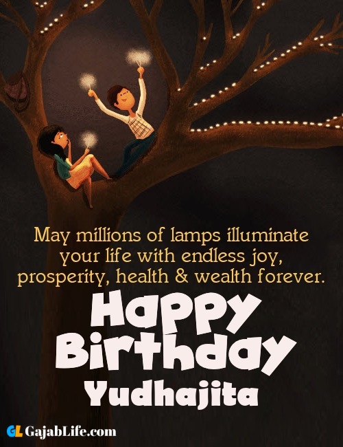 Yudhajita create happy birthday wishes image with name