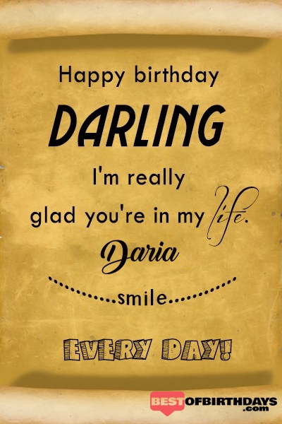 Daria happy birthday love darling babu janu sona babby