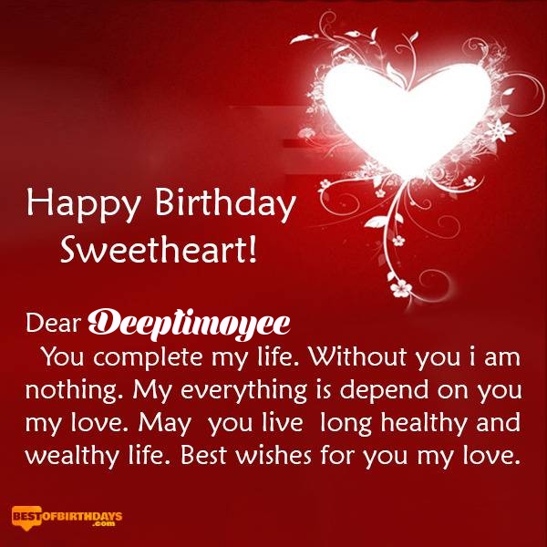 Deeptimoyee happy birthday my sweetheart baby