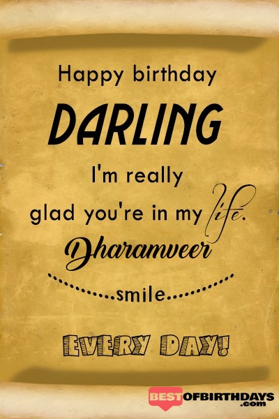 Dharamveer happy birthday love darling babu janu sona babby