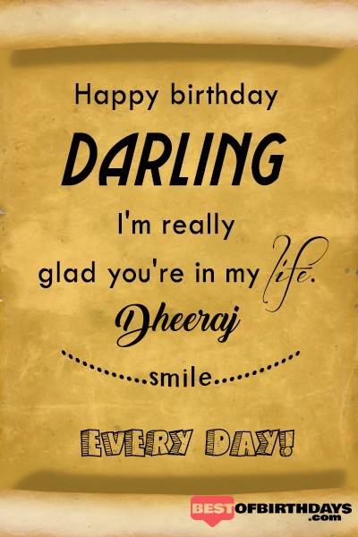 Dheeraj happy birthday love darling babu janu sona babby
