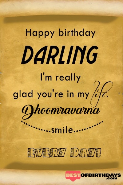 Dhoomravarna happy birthday love darling babu janu sona babby