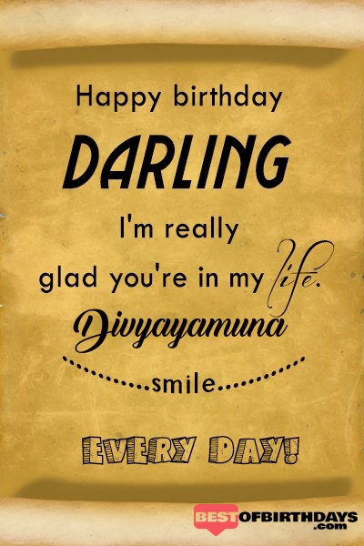 Divyayamuna happy birthday love darling babu janu sona babby