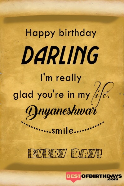 Dnyaneshwar happy birthday love darling babu janu sona babby