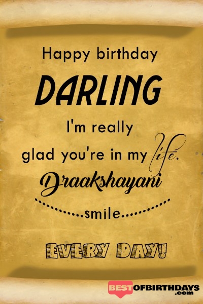 Draakshayani happy birthday love darling babu janu sona babby