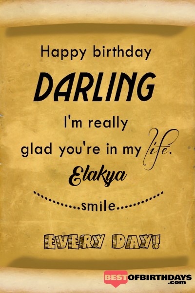Elakya happy birthday love darling babu janu sona babby