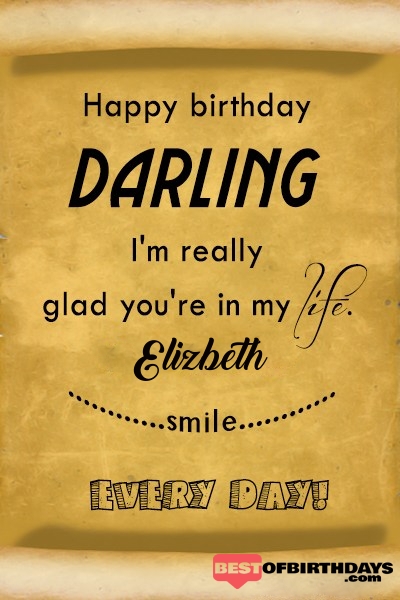 Elizbeth happy birthday love darling babu janu sona babby