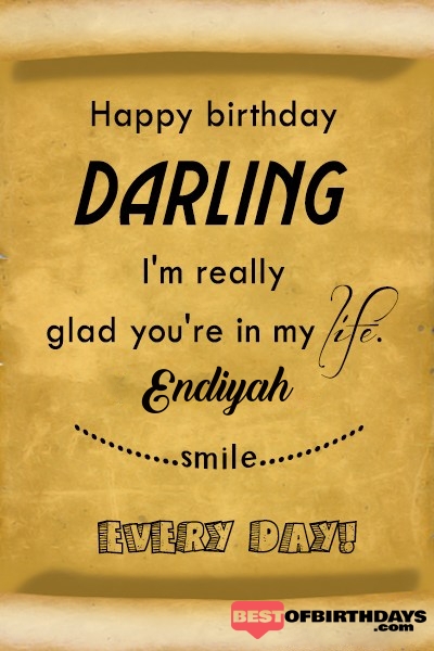 Endiyah happy birthday love darling babu janu sona babby