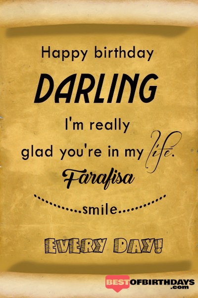 Farafisa happy birthday love darling babu janu sona babby