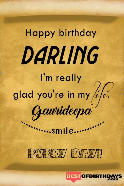 Gaurideepa happy birthday love darling babu janu sona babby
