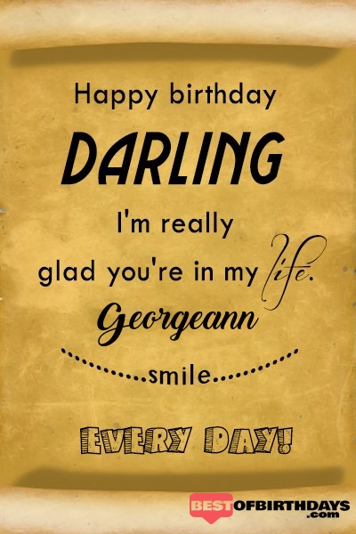 Georgeann happy birthday love darling babu janu sona babby
