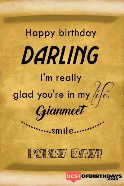 Gianmeet happy birthday love darling babu janu sona babby