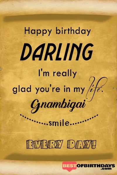 Gnambigai happy birthday love darling babu janu sona babby