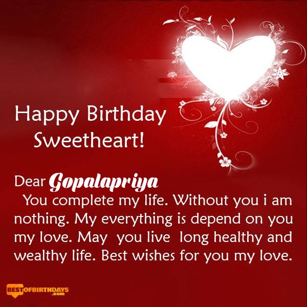 Gopalapriya happy birthday my sweetheart baby