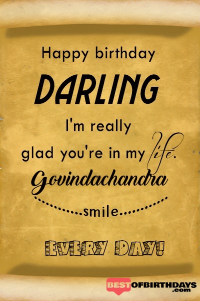 Govindachandra happy birthday love darling babu janu sona babby