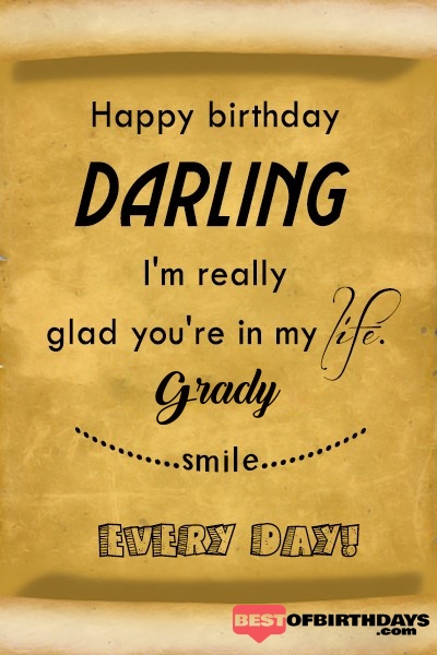 Grady happy birthday love darling babu janu sona babby