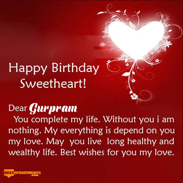 Gurpram happy birthday my sweetheart baby