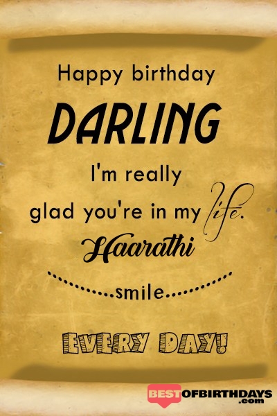 Haarathi happy birthday love darling babu janu sona babby