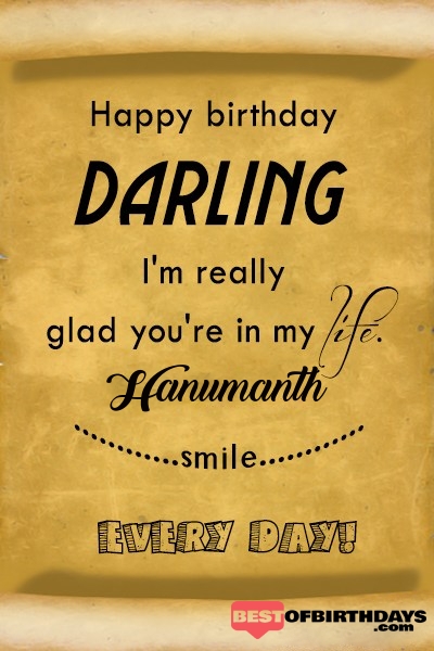 Hanumanth happy birthday love darling babu janu sona babby