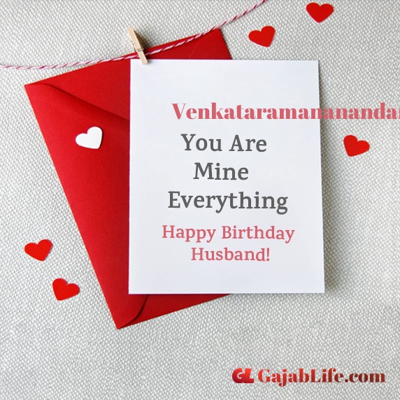 Happy birthday wishes venkataramananandan card for husban love