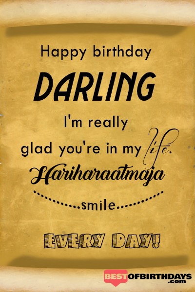 Hariharaatmaja happy birthday love darling babu janu sona babby