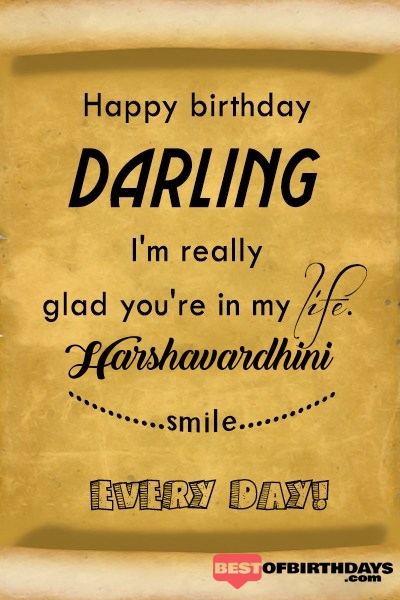 Harshavardhini happy birthday love darling babu janu sona babby