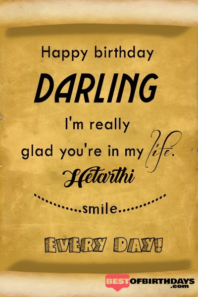 Hetarthi happy birthday love darling babu janu sona babby