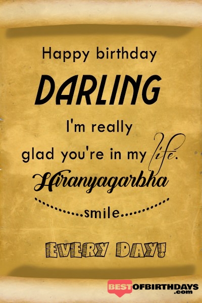 Hiranyagarbha happy birthday love darling babu janu sona babby