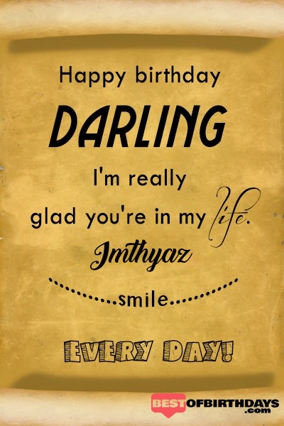 Imthyaz happy birthday love darling babu janu sona babby