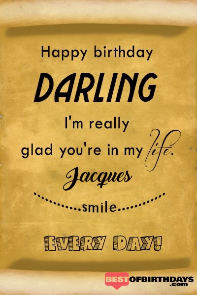 Jacques happy birthday love darling babu janu sona babby