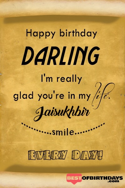 Jaisukhbir happy birthday love darling babu janu sona babby