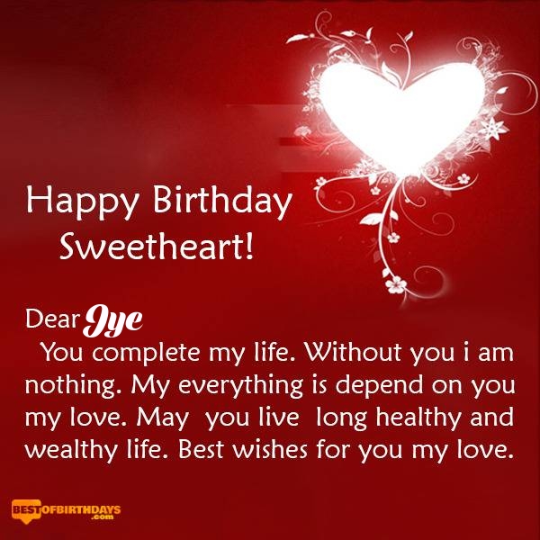 Jye happy birthday my sweetheart baby