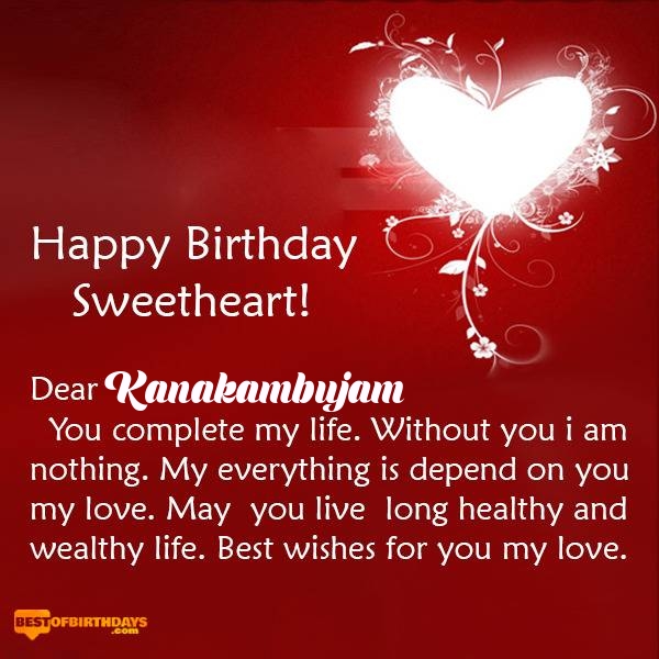 Kanakambujam happy birthday my sweetheart baby