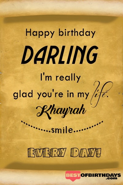Khayrah happy birthday love darling babu janu sona babby
