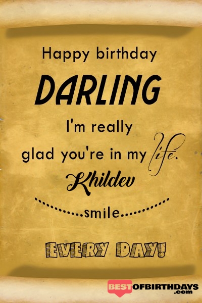 Khildev happy birthday love darling babu janu sona babby