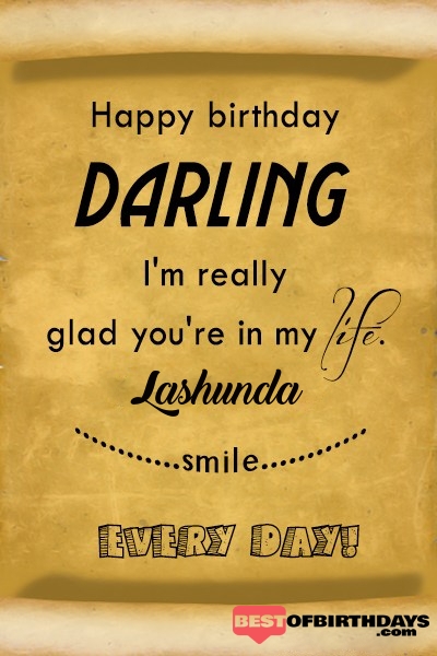 Lashunda happy birthday love darling babu janu sona babby