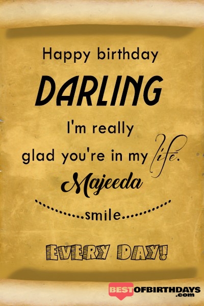 Majeeda happy birthday love darling babu janu sona babby