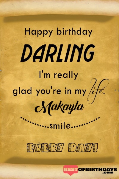 Makayla happy birthday love darling babu janu sona babby