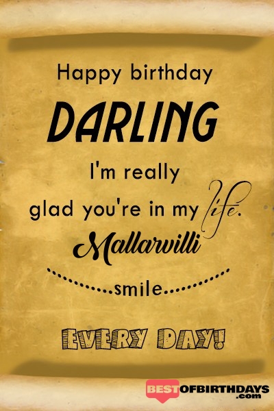 Mallarvilli happy birthday love darling babu janu sona babby