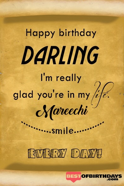 Mareechi happy birthday love darling babu janu sona babby