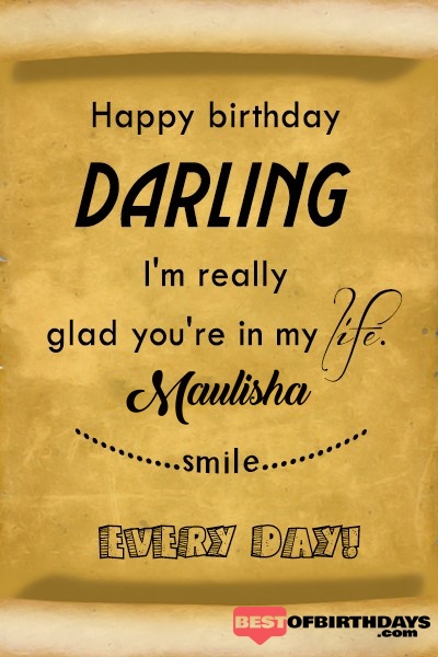 Maulisha happy birthday love darling babu janu sona babby