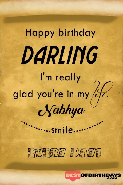 Nabhya happy birthday love darling babu janu sona babby