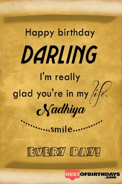 Nadhiya happy birthday love darling babu janu sona babby
