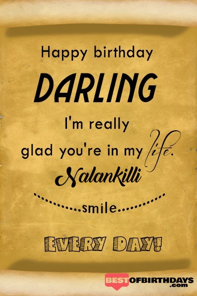 Nalankilli happy birthday love darling babu janu sona babby