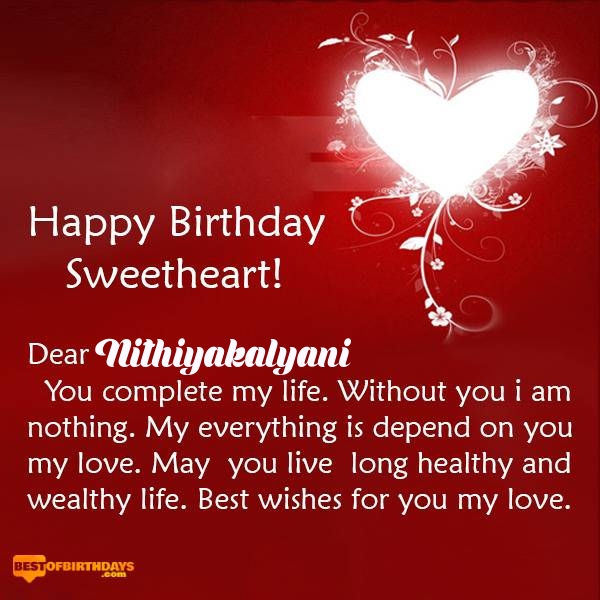 Nithiyakalyani happy birthday my sweetheart baby