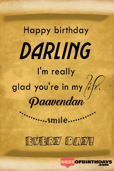 Paavendan happy birthday love darling babu janu sona babby